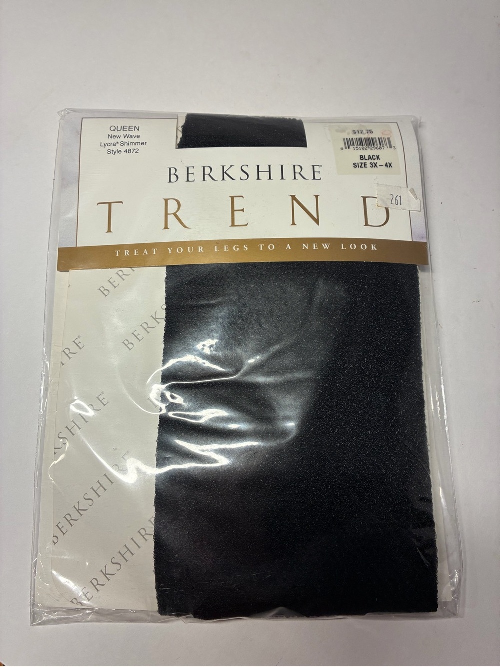 Berkshire Trend Women's Black Queen New Wave Lycra Shimmer Tights Sz 3x 4x